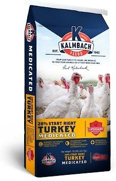 Kalmbach Feeds 28% Start Right Medicated Turkey Feed, 50-lb bag slide 1 of 3
